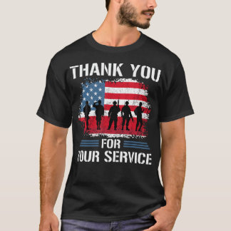 T-shirt Merci Pour Votre Service Fier Jour Des Anciens Com