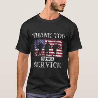 T-shirt Merci Pour Votre Service Journée Patriotique Des V