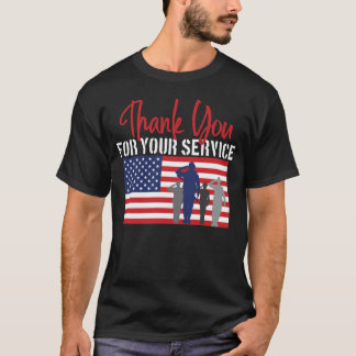T-shirt Merci pour votre vétéran patriote de service