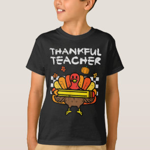 T-shirt Merci Professeur Thanksgiving Turquie Retro Chute 