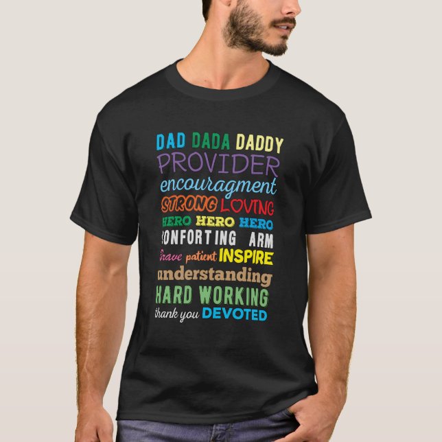 T-shirt Merci Puissant Père Aimant Grand-père Heureux Fath (Devant)