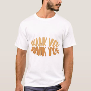 T-shirt Merci - Style de gratitude gras.