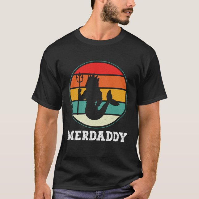 T-shirt Merdaddy Security Merman Mermaid Daddy Fish Father (Devant)