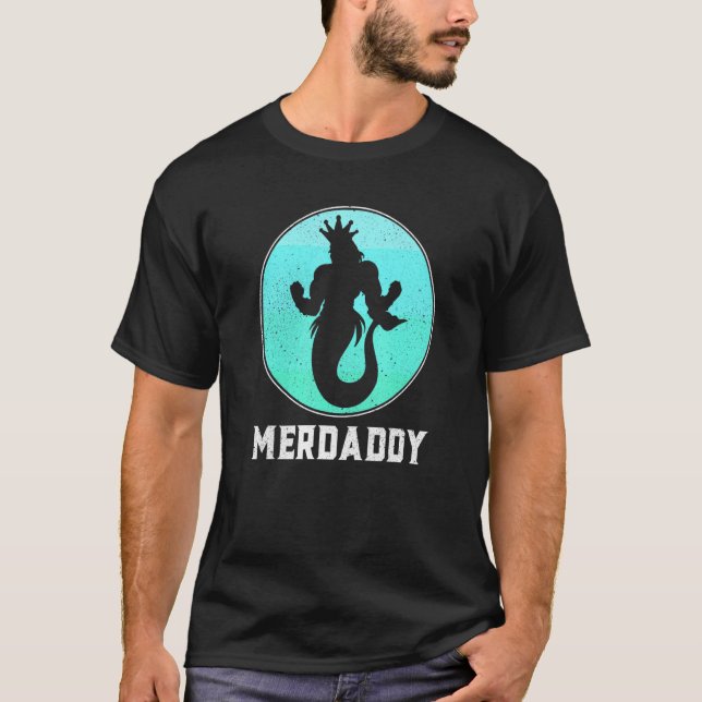 T-shirt Merdaddy Security Merman Mermaid Daddy Fish Father (Devant)