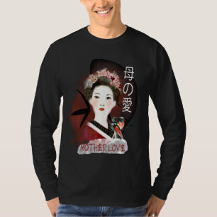 T-shirt Mère Amour Japonais traditionnel Geisha mignonne R
