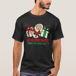 T-shirt Mère amusante Bébé Noël Infirmières enveloppe