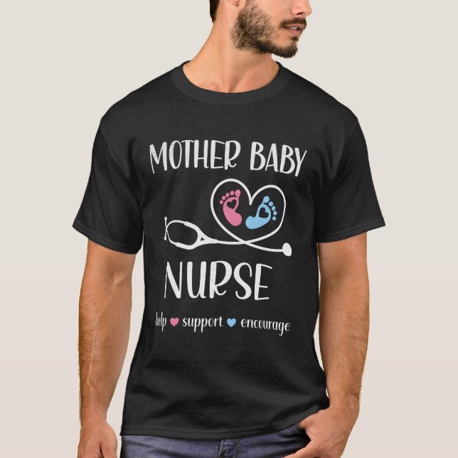 T-shirt Mère Bébé Infirmière Appréciation Postpum Infirmiè (Devant)