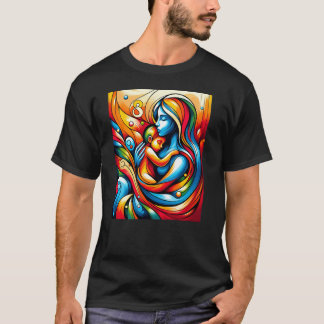 T-shirt Mère berceaux amis enfants