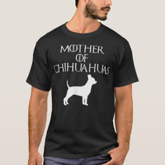 T-shirt Mère blanche mignonne et unique de Chihuahuas E010