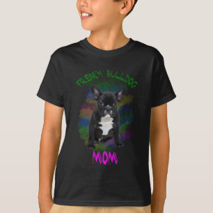 T-shirt Mère Bouledogue Français Peinture à l'huile Aquare