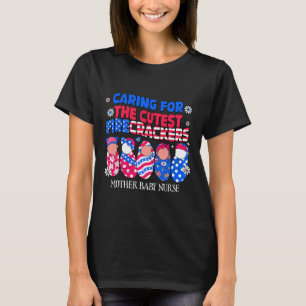 T-shirt Mère Byby Nurse Patriotique Usa Drapeau American I