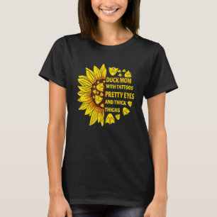 T-shirt Mère Canard Avec Tatouages Jolies Yeux Épais Cuiss