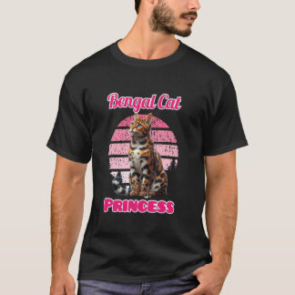 T-shirt Mère Chat Bengal BENGAL PRINCESSE Drôle Chat Benga