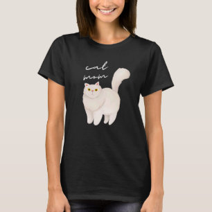 T-shirt Mère chat persan blanc pour chat 1