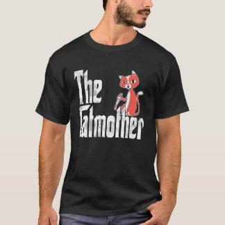 T-shirt Mère chatte Catmère couteau fou Mère chatte Maman 
