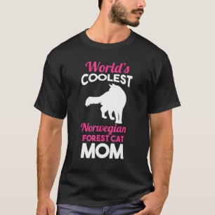 T-shirt Mère chatte forêt norvégienne maman