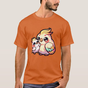 T-shirt Mère Cockatiel avec son bébé pour la Fête des mère