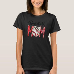 T-shirt Mère de baseball de softball Mère Leopard Mama