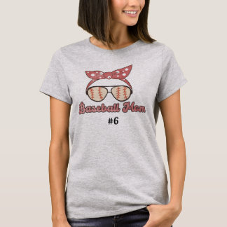 T-shirt Mère de baseball de style rétro