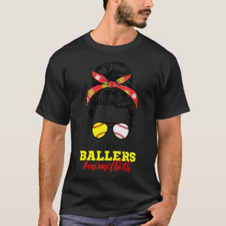 T-shirt Mère de baseball et softball, occupée à élever la