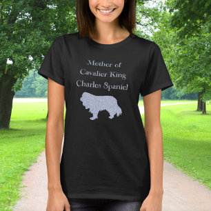 T-shirt Mère de Cavalier King Charles Spaniel Argent