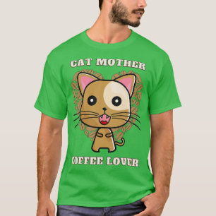 T-shirt Mère de chat amateur de café 251