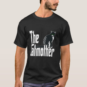 T-shirt Mère de chat drôle Catmère Chat noir Mère Chaton M