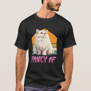 T-shirt Mère de chat persan FANCY AF Propriétaire de chat