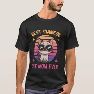 T-shirt Mère de chat siamois drôle de chat siamois