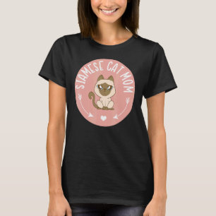 T-shirt Mère de chat siamois propriétaire de chat Mese sia