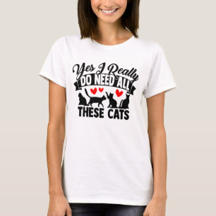 T-shirt Mère de chaton drôle folle dame de chat Kitty amou