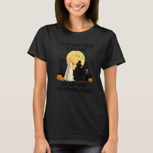 T-shirt Mère de chien de chasse afghane et vin de sorcière
