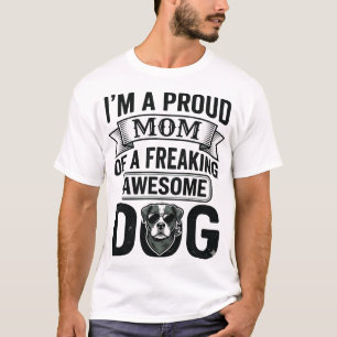 T-shirt Mère de chien fière gravure vintage vecteur design
