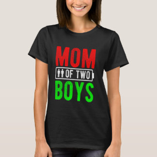 T-shirt MÈRE DE DEUX GARÇONS Mère Famille Parents Parentin