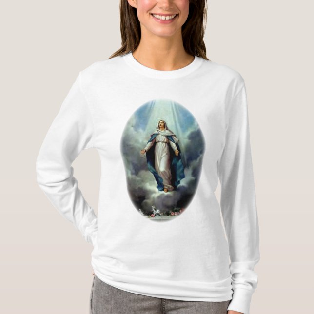 T-shirt Mère de Dieu Priez pour nous pécheurs (Devant)