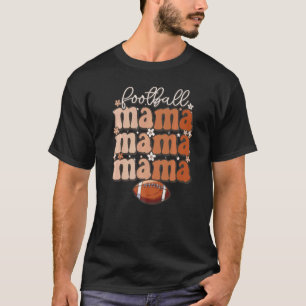 T-shirt Mère de football super rétro mignonne maman footba