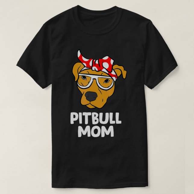 T-shirt Mère de Funny Pitbull (Design devant)