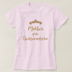 T-shirt Mère de la chemise Quinceanera Tiara