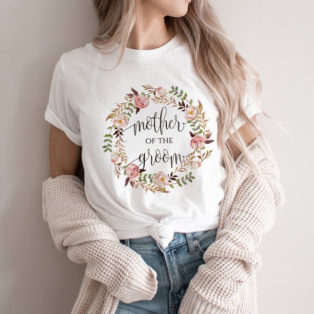T-shirt mère de la couronne fleurie du marié -2 (Créateur téléchargé)