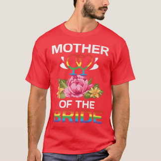 T-shirt Mère De La Fleur De Mariée Gay Lesbienne Mariage L