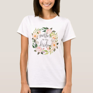 T-shirt mère de la mariée couronne florale -4