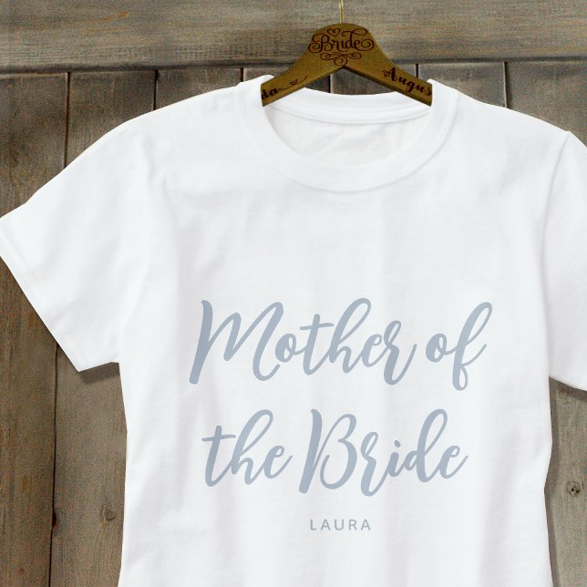T-shirt Mère de la mariée Coutume de mariage Bleu poussiér (Créateur téléchargé)