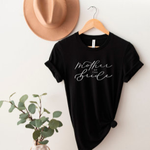 T-shirt Mère de la mariée mignonne Script maillot de la fê
