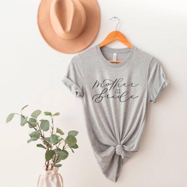 T-shirt Mère de la mariée mignonne Script maillot de la fê (Créateur téléchargé)