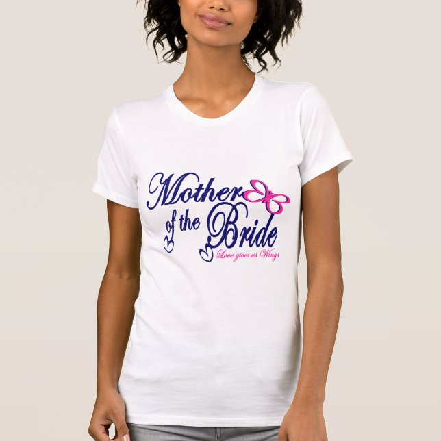 T-shirt Mère de la mariée / papillon (Devant)
