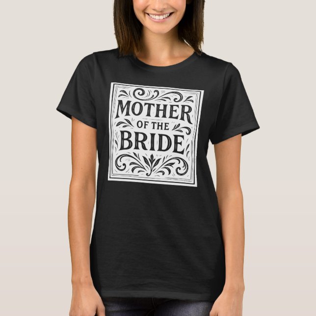 T-shirt Mère de la mariée, répétition de mariage romantiqu (Devant)