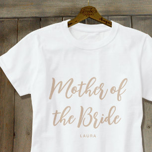 T-shirt Mère de la mariée tenue de mariage beige blanc