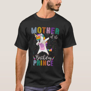 T-shirt Mère De L'Anniversaire Prince Funny Unicorn Dabbin