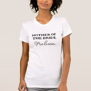 T-shirt Mère De L'Épouse Nom De Maman Blanc