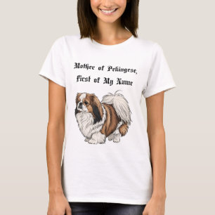 T-shirt Mère de Pékinois, Première de Mon Nom